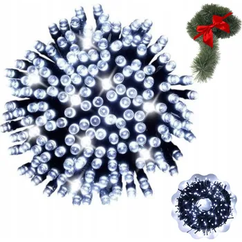 Vánoční dekorace VÁNOČNÍ OSVĚTLENÍ NA STROMEČEK 100 LED VNĚJŠÍ VNITŘNÍ SVÍCENÍ + FLASH na Stromeček