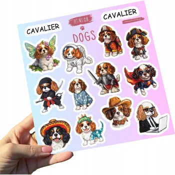 Obraz Samolepka s motivy psů a koček z knih a komiksů