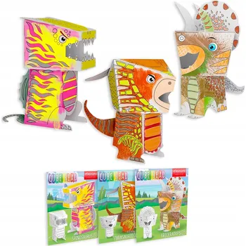 kreativní sada Monumi Sada Cube Head Dino - Triceratops, Parasaurolophus, Spinosaurus