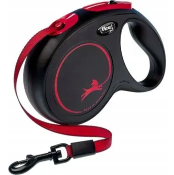 Vodítko pro psa Vodítko Flexi New Classic s páskou M Black Fire Automatic 5m do 25kg