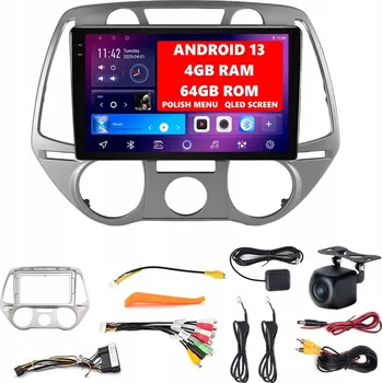 Autorádio AUTORÁDIO S ANDROIDEM 13 PRO HYUNDAI I20 2012-2014, AUTOMATICKÉ PŘEHRÁVÁNÍ S ANDROIDEM, BT 4GB/64GB
