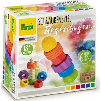 Dřevěná hračka Dřevěná hra Duhový šroub Erzi