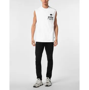 Pánské oblečení PHILIPP PLEIN T-Shirt 25559 Bílá Regular Fit 4XL