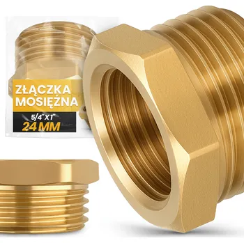 Instalatérský materiál MOSAZNÁ REDUKCE 5/4x1 GZxGW Vsuvka Nátrubek Redukční Spojka GE-T