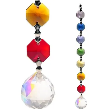 Feng Shui čakrový lapač sluneční energie -Křišťálová koule Aurora