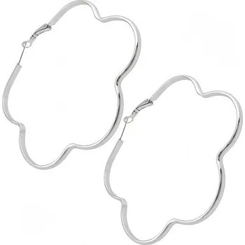 Náušnice Náušnice ve tvaru květiny se stříbrnou barvou, elegantní design, kód produktu: 6NE0229.