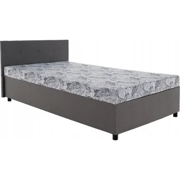 Postel Čalouněná jednolůžková postel Kondela 70x200 cm šedá