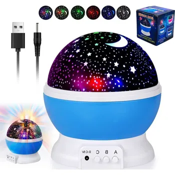 Dětské svítidlo LED PROJEKTOR HVĚZDNÉ OBLOHY S BARVAMI DO DĚTSKÉHO POKOJE, NOČNÍ SVĚTLO