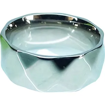 Prsten Ocelový prsten s moderním designem, výška 8 mm, elegantní a stylový kousek pro každodenní nošení. 64,6