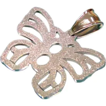 Přívěsek Přívěsek ve tvaru motýla s jemným zdobením a stříbrnou barvou, kód produktu 7PP9968.