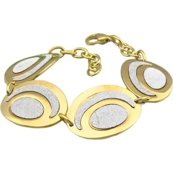 Náramek Náramek v moderním designu se stříbrnými a zlatými prvky, elegantní a stylový kousek pro každodenní nošení.