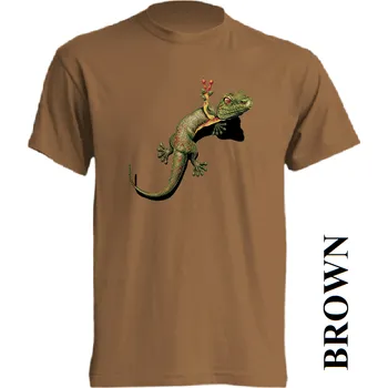 panske-levne-bavlnene-vtipne-tricko-potisk-jesterka-hipie Barva: Brown - hnědá, velikost: XS