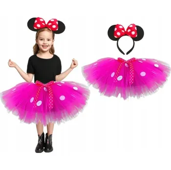 Karnevalový kostým OUTFIT KOSTÝM Minnie Mouse MOUSE MICKEY ČELENKA TUTU SUKNĚ 134 152