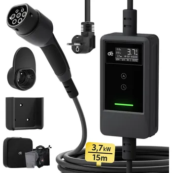 Nabíjecí stanice pro elektromobil Nabíječka do auta Typ 2 3,7kW Přenosná mobilní EV pro elektromobily 15m 230V