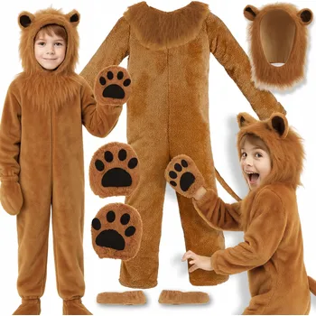 Karnevalový kostým KOSTÝM LVA LVÍ Lví král SIMBA LEV MLÁDĚ KIGURUMI ZVÍŘE 152 158 CM