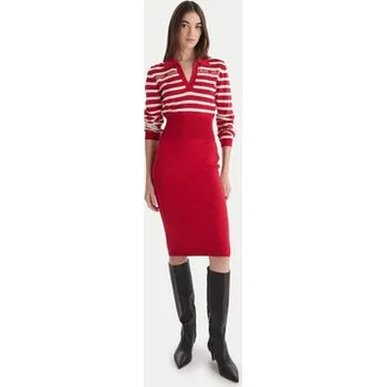 Dámské šaty Liu Jo Úpletové šaty TF5215 MS63L Červená Regular Fit XL