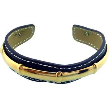 Náramek Náramek s černými a růžovými zlatými detaily, výška 15 mm, váha 13 g