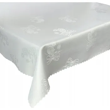 ubrus Ubrus Vánoční Odolný proti Skvrnám Vánoční Stromky Bílý 130x260 cm