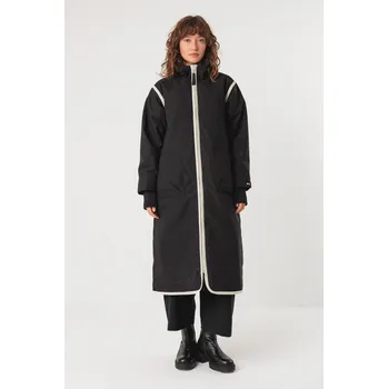 Dámský kabát Kabát SKFK Carai 2N černá s kontrastním lemováním Velikost: 44