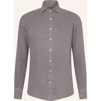 Pánská košile Artigiano Pánská Lněná Košile Classic Fit, šedá, 38