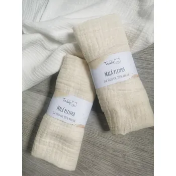 Papírový ubrousek Mušelínová plenka MALÁ 40 x 30 cm - vanilková