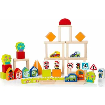 ostatní stavebnice Stavebnice dřevěná CUBICA doprava ve městě 55 dílků