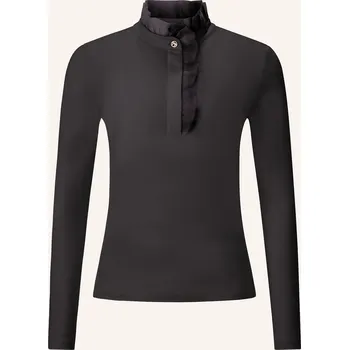 Dámské tričko Rich & Royal Dlouhé Rukávy S Volánky, černá