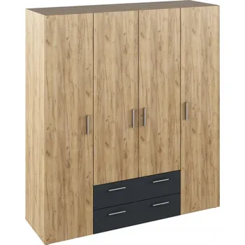 Šatní skříň Skříň Kondela Korny 160 x 177,1 x 52 cm, dub řemeslný