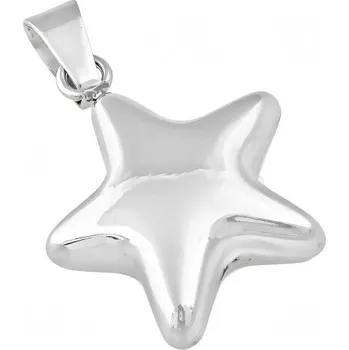 Přívěsek Přívěsek ve tvaru hvězdy se stříbrnou barvou 6PP0284