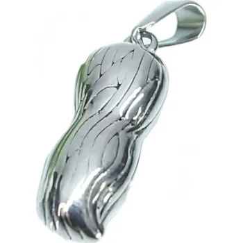 Přívěsek Přívěsek v elegantním designu s jemným vzorem, rozměry 26x9 mm, stříbrná barva.