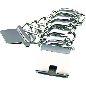 Náramek Náramek z oceli s moderním designem, délka 215 mm, šířka 42,5 mm, hmotnost 186 g.