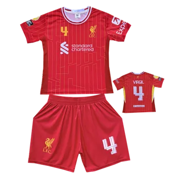 Fotbal Numberoplus Premium dětský fotbalový dres Komplet Liverpool FC - Virgil van Dijk Č.04 Velikost: 15 let (vel.164)