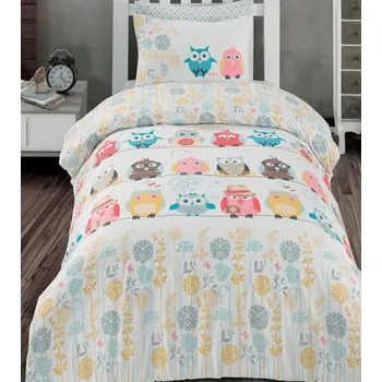 Povlečení Dětské povlečení Sovičky 140x200 cm a 70x90 cm
