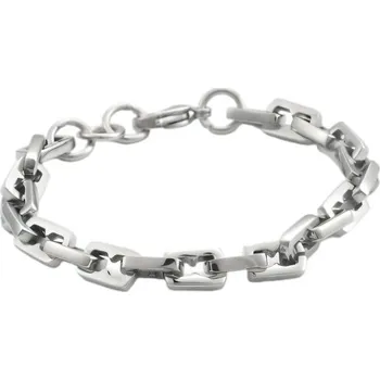 Náramek Náramek z oceli s moderním designem, délka 190 mm, šířka 7 mm, váha 19 g.