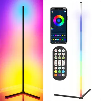 Stojací lampa Stojací lampa RGB LED 10W s dálkovým ovládáním a hudební funkcí, výška 165 cm