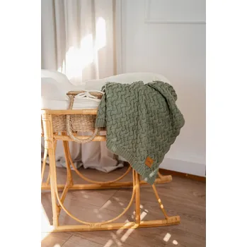 deka La Millou hřejivá deka Merino 100% 85x85 cm / Stoned Green