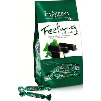 Cukrovinka La Suissa Feeling Menta Hořká čokoláda s mátovou náplní 150g