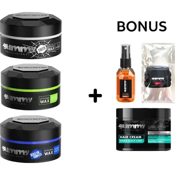 Stylingový přípravek AKCE: Gummy Wax TRIO WAX + krém na vlasy (dle vlastního výběru) + kolínská, 50 ml + vzorek gelu, 10 ml
