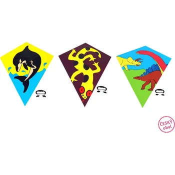 Létající drak Drak létající plast 72x68cm asst 3 druhy v sáčku