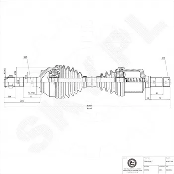 Poloosa kola Přední levá hnací hřídel Citroën Jumper II Fiat Ducato Peugeot Boxer 3272PA ESEN SKV
