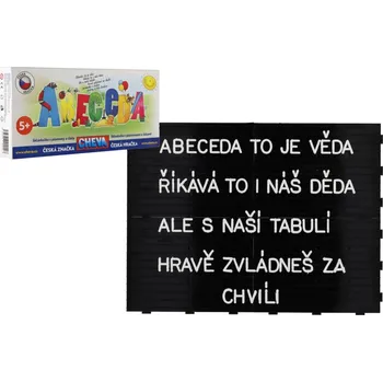 Abeceda Skládačka s písmenky a čísly +podložky plast v krabici 31x13x4cm