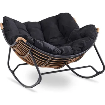 Pohodlné houpací křeslo ELTON čierna