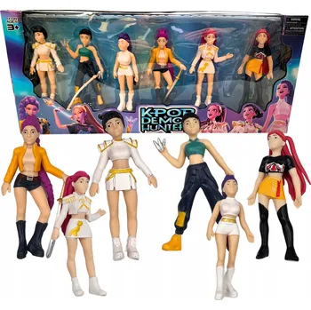 Figurka Figurky Demon Hunters Lovkyně – Sada figurek Rumi, Zoey, Mira, 6 ks