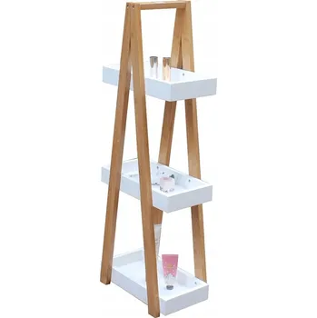 Knihovna Koupelnový regál Kondela bílý 18 x 30 x 80,5 cm