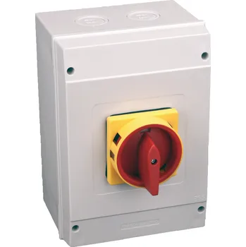 spínač Bezpečnostní hlavní vypínač, v krabici Tracon TSS-10/3T65 400V, 50Hz, 100A, 3P, 30kW, 88×88mm, IP65 (Tracon TSS-10/3T65)