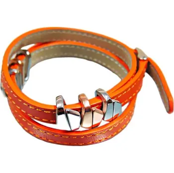 Náramek Náramek s ozdobnými prvky v oranžové barvě, stylový a moderní design pro každodenní nošení.