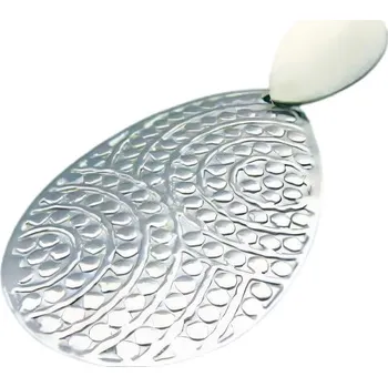 Přívěsek Přívěsek s dekorativním vzorem, 47x30 mm, stříbrná barva, kód produktu: 7PP24298