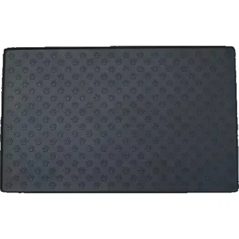 Pelíšek pro psa Silikonová podložka pod misky pro psy a kočky 60 x 80 cm Voděodolná protiskluzová podložka se zvýšeným okrajem proti rozlití černá