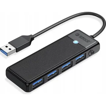 USB hub Orico USB Hub 4 porty USB-A 3.0 5Gbps černý pro Windows MacOs Linux