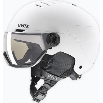 Lyžařská helma UVEX Wanted Visor Pro V white matt